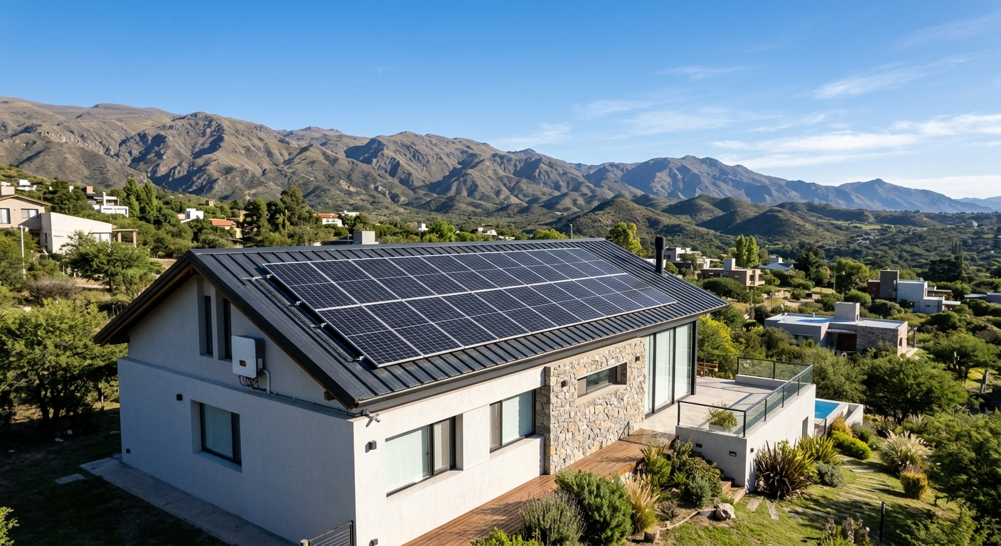 Instalación de paneles solares residencial en Córdoba Capital — sistema On-Grid 6kWp